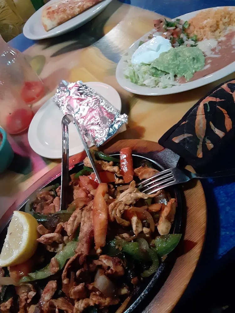Chicken Fajitas with Rice Beans